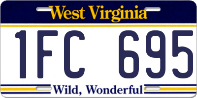 WV license plate 1FC695