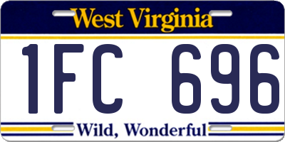 WV license plate 1FC696