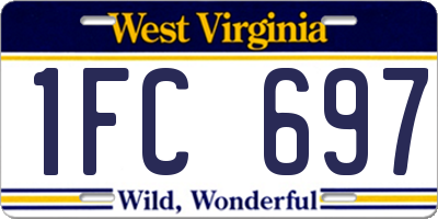WV license plate 1FC697