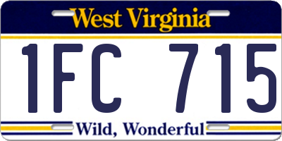 WV license plate 1FC715