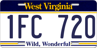 WV license plate 1FC720