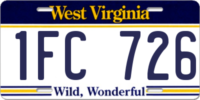 WV license plate 1FC726