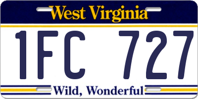 WV license plate 1FC727