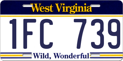 WV license plate 1FC739