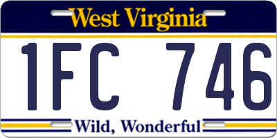 WV license plate 1FC746