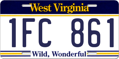WV license plate 1FC861