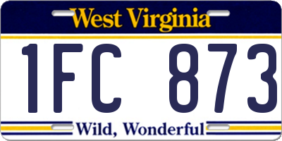 WV license plate 1FC873