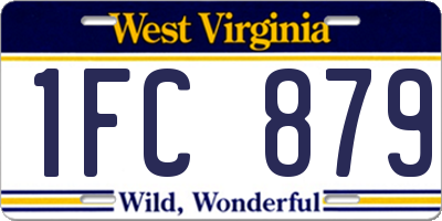 WV license plate 1FC879