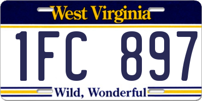 WV license plate 1FC897