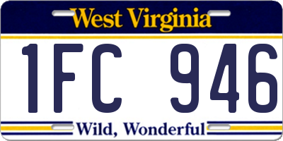 WV license plate 1FC946