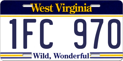 WV license plate 1FC970