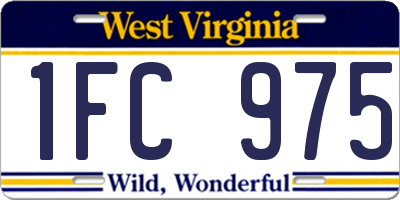 WV license plate 1FC975