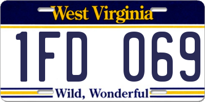 WV license plate 1FD069