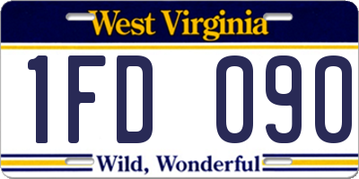 WV license plate 1FD090