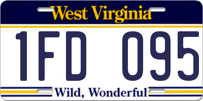 WV license plate 1FD095