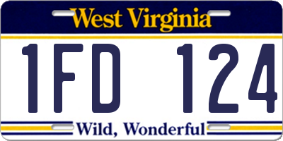 WV license plate 1FD124