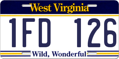 WV license plate 1FD126