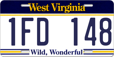 WV license plate 1FD148