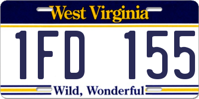 WV license plate 1FD155