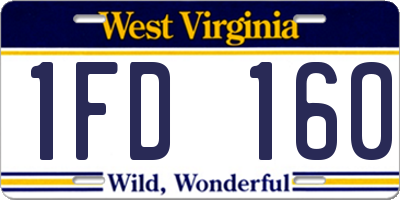 WV license plate 1FD160