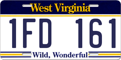 WV license plate 1FD161