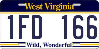 WV license plate 1FD166