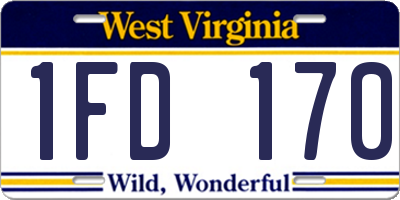 WV license plate 1FD170