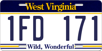 WV license plate 1FD171