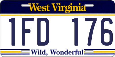 WV license plate 1FD176