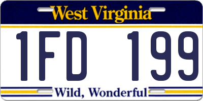 WV license plate 1FD199