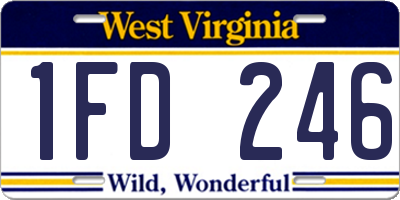 WV license plate 1FD246