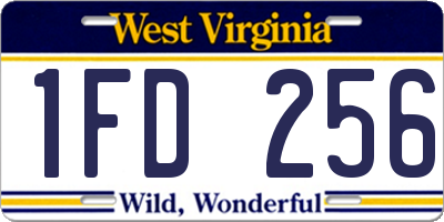 WV license plate 1FD256