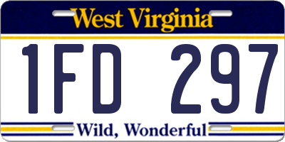 WV license plate 1FD297