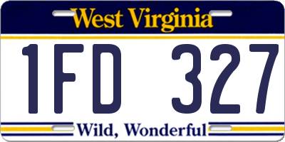 WV license plate 1FD327