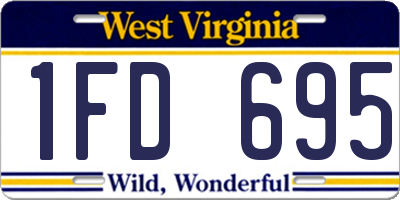 WV license plate 1FD695
