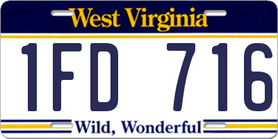 WV license plate 1FD716