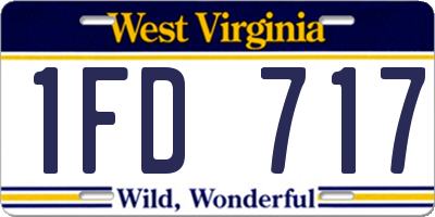 WV license plate 1FD717