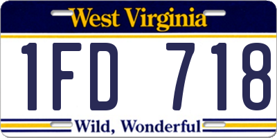 WV license plate 1FD718