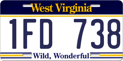 WV license plate 1FD738