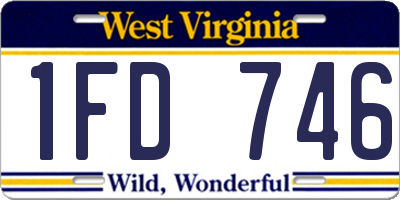 WV license plate 1FD746