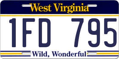 WV license plate 1FD795