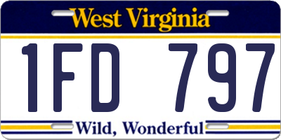 WV license plate 1FD797