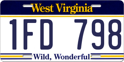 WV license plate 1FD798