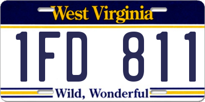 WV license plate 1FD811