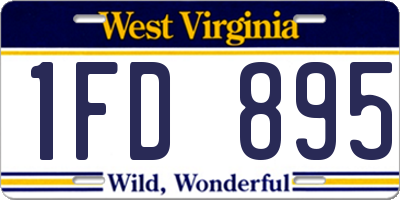 WV license plate 1FD895