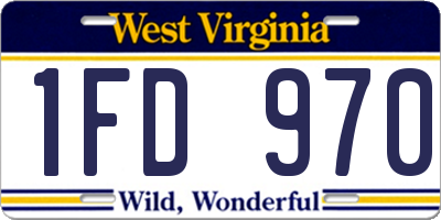 WV license plate 1FD970