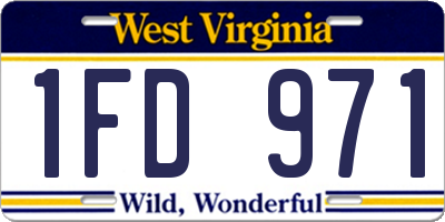 WV license plate 1FD971