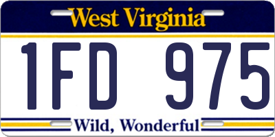 WV license plate 1FD975