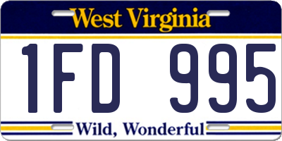 WV license plate 1FD995
