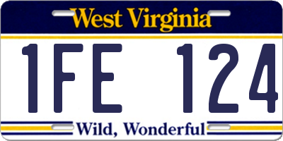 WV license plate 1FE124